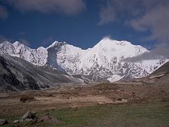 12 05 Lhotse East Face And Everest Kangshung East Face From Kama Valley In Tibet About an hour from Hoppo we came to a wide-open broad grassy spot that Ram told us was Makalu Base Camp, although I�m not aware of any climbs starting from that spot. The view to Lhotse East Face and Everest Kangshung East Face was awesome! On the far left are Pethangtse (6738m), Shartse (7502m), and Peak 38 (7589m, also called Shartse II).